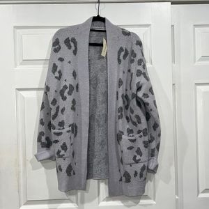 Francesca’s | lavender and grey cardigan